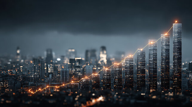 financial growth and urban development concept with business charts. 30675571 1 89066492 1