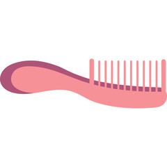 Cute Pink Hairbrush Accessory Isolated on White Background for Personal Grooming and Hair Care Routines Simple and Clean Design