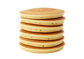 Isolated stack of pancakes, traditional breakfast food, dessert, delicious, sweet, fluffy treat