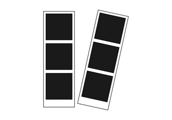 Tira de fotografías en fondo blanco