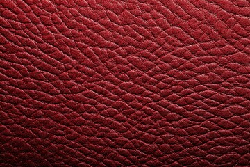 Detailed Crimson Leather Close-Up Texture Rich Pattern Refined Grain Luxurious Material High-Quality Surface for Backgrounds and Design Elements Reddish Brown Elegant and Durable Feel