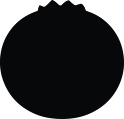 Fototapeta premium Vector Blueberry fruit single shape black silhouette Illustrator