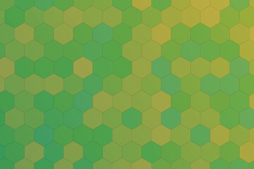 Abstract Green and Yellow Hexagon Pattern Background for Modern Design and Creative Projects with Nature Inspired Colors