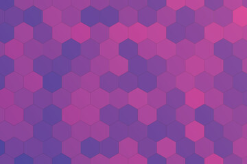 Abstract Hexagon Pattern with Shades of Purple and Pink Modern Geometric Background Design Ideal for Technology Backdrop