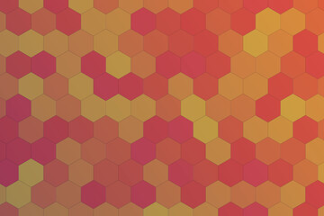 Fototapeta premium Abstract Hexagon Pattern with Warm Gradient Tones for Backgrounds and Design Elements a Versatile and Eye Catching Visual