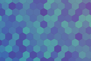 Abstract Hexagonal Pattern with Blue Violet and Teal Gradient for Backgrounds and Modern Designs