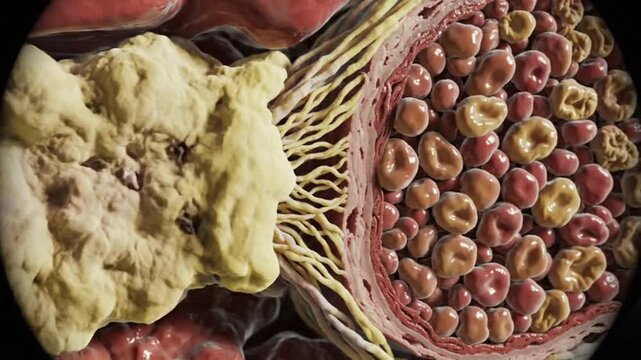 Liver Fibrosis Invasion Timelapse, Microscopic Cellular Atrophy