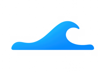 Water wave icon showing liquid motion or ocean current symbol graphic on transparent background