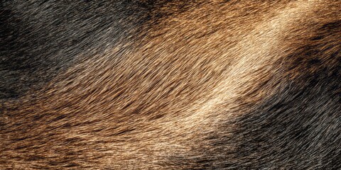 Close up textured background of dark and light brown animal fur.