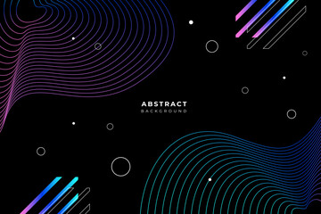 Dynamic abstract background with flowing vibrant lines and geometric shapes for modern design projects