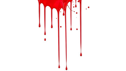 Dark Transparent Background with Bright Red Blood Dripping Effect