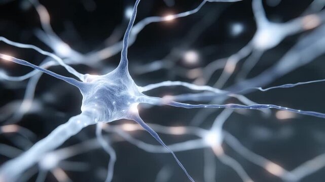 Futuristic lab displaying neural network with glowing pathways reacting to emotional stimuli, symbolizing advanced AI cognition, deep learning research, and expressive machine modeling. cinematic