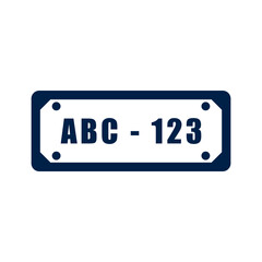 Obraz premium License plate vector illustration icon design trendy