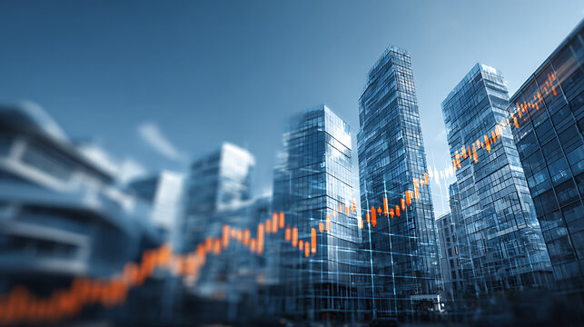 financial 1 chart estate growth over with market and upward trend 66929355 modern cityscape. real concept 91865804 1