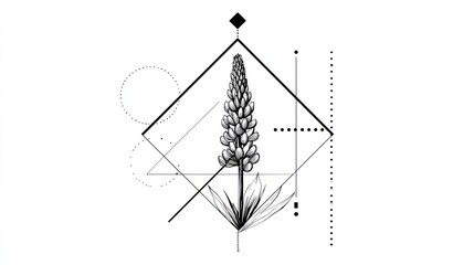 Abstract lupine illustration