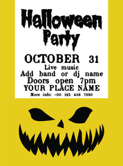 halloween party celebration poster flyer or social media post design