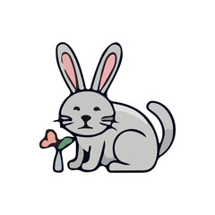 Illustration of a veterinarian caring for various types of pets and wildlife. Colorful vector images show veterinarian activities such as examining, administering injections, and treating animals such