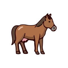 Illustration of a veterinarian caring for various types of pets and wildlife. Colorful vector images show veterinarian activities such as examining, administering injections, and treating animals such