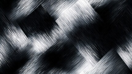 Intersecting dark gray and white brushed metallic rectangles create a modern geometric pattern.
