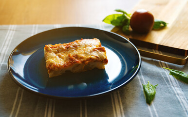 Classic Thick Crust Sicilian Pizza Ready to Eat.