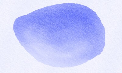 Abstract Blue Watercolor Shape on White Paper Background
