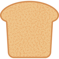 Slice of Toasted Bread With A Crumbly Texture Isolated On A Transparent Background