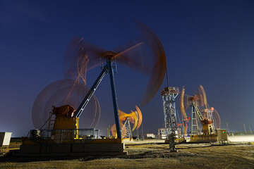 Oil pump in the outdoor work
