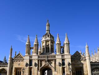 Ornate Entrance to King's College, Cambridge, England, UK