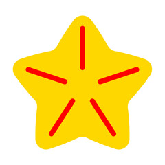 Simple star-shaped ornament with pointed tips and symmetrical design.