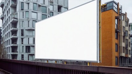 Large outdoor advertisement on the side of a building, ideal for commercial or urban settings