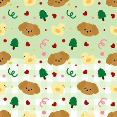 seamless pattern with funny animals