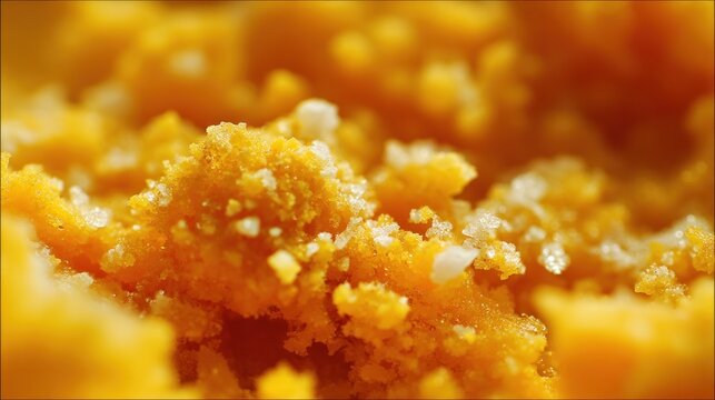 Golden cannabis concentrate closeup texture