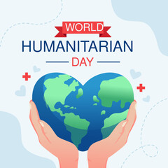 World Humanitarian Day Vector Free File