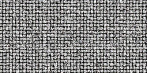 Textured gray woven fabric displays a uniform grid pattern.