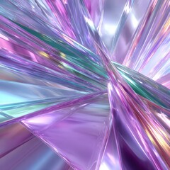 Abstract Iridescent Geometric Shapes