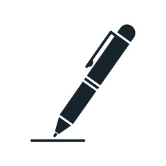 Pen Icon PNG | Writing Tool Vector | Office Stationery Outline Illustration