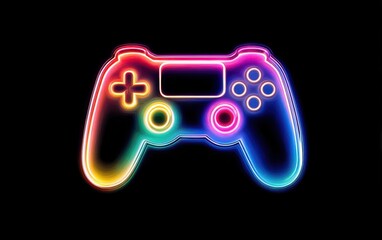 Neon-lit gaming controller (1)