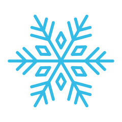 雪の結晶　アイコン　マーク　冬の装飾素材