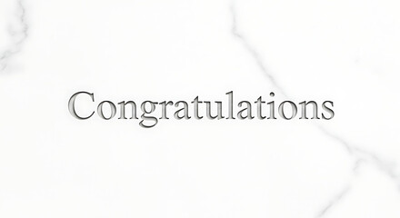 Elegant congratulations text on a subtle marble background for celebrations and achievements