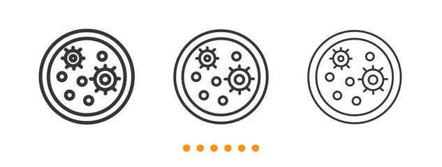 Microbiology icon. Thin line icon vector