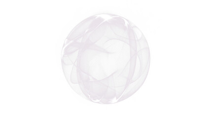 Abstract white circular overlay with flowing translucent lines, creating a sense of movement and depth, ideal for modern design and artistic projects with copy space