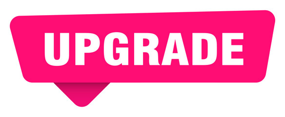 upgrade magenta sticker isolated on transpatent background. upgrade sign