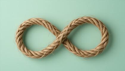 Cocoa Twist – Brown Rope on Mint Green Background