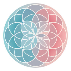 Minimalist Abstract Overlapping Light Circles and Soft Gradient Effect Background