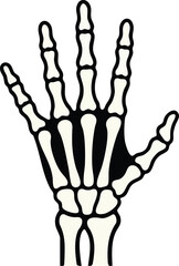 Skelton hand gesture Waving hello