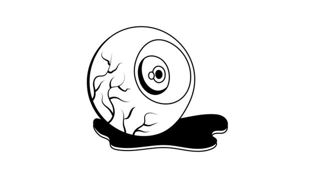 Scary eyeball Halloween prop Animation MP4 File