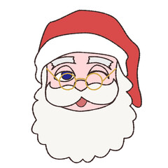 ウインクしているサンタクロース