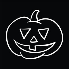 Smiling Jack-o’-lantern Halloween vector icon