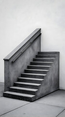 staircase captured in clean light with strong lines and uncluttered environment