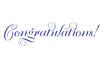 Congratulations! - Congratulations! word, text or lettering. Vector script and handwritten typography. Congratulations! word for note, sign, card, banner. Isolated.
